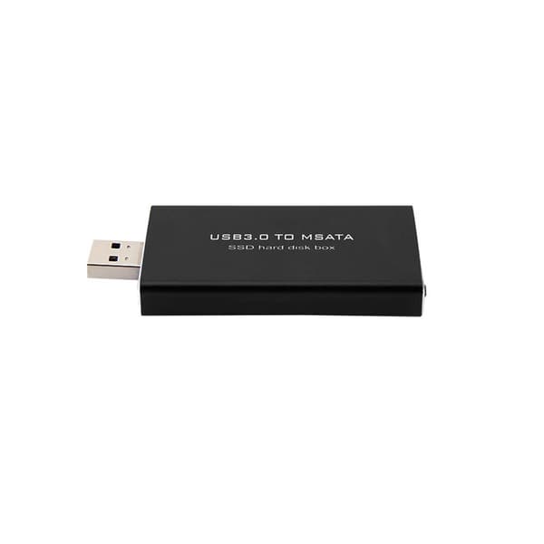USB 3.0 till mSATA SSD Hårddisk Box Konverter Adapter Hölje Extern för Fodral