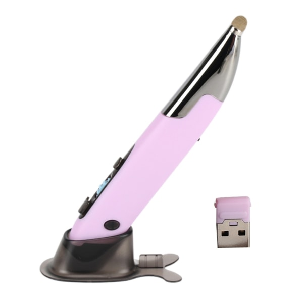Uppladdningsbar höger och vänster hand 1600 DPI USB 2.4G + Bluetooth-kompatibel trådlös Dual Mode-mus med pekpenna Purple