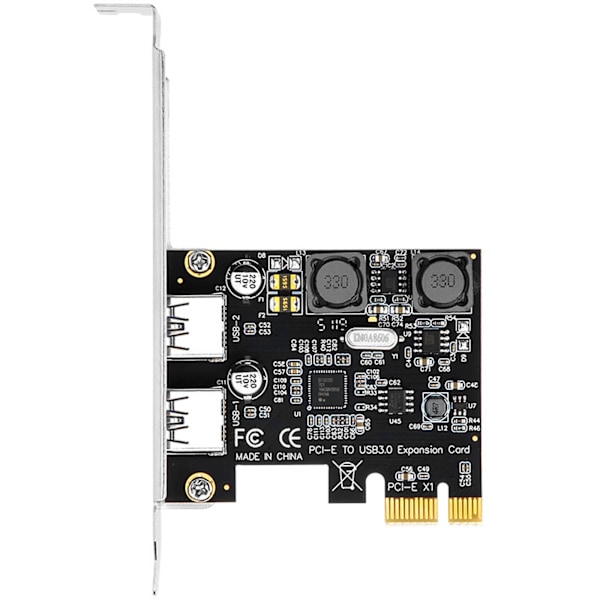 2-Port Type-C PCI-E USB3.0 Expansionskort 5Gbps Type-C Höghastighetsadapter Självförsörjande USB 3.0 PCIe Konverter Adapter