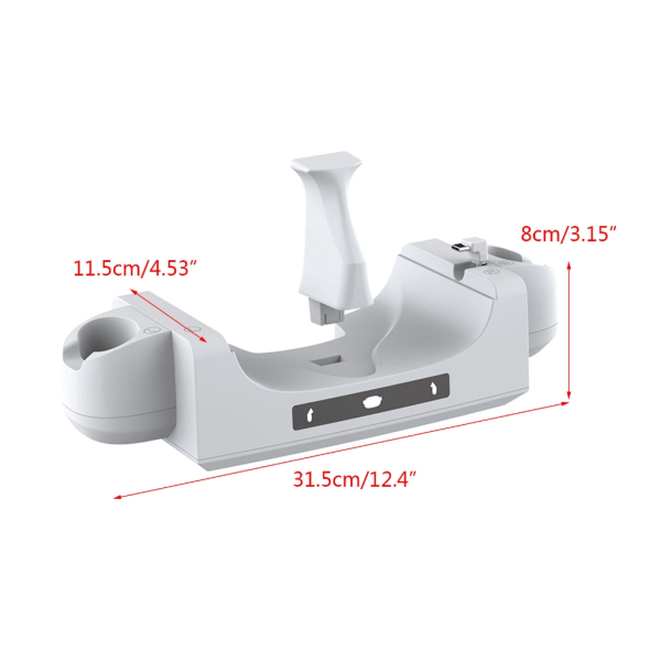 Förbättrad laddningsdocka med LED-ljus Väggmonterbart laddningsställ för MetaQuest 3 Håll din enhet fullt driven