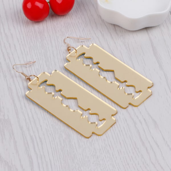 Trendiga Enfärgade Pins Örhänge Dam Minimalist för Rak Blades Örhängen Stud Kvinnligt Mode Par Smycken Presenter