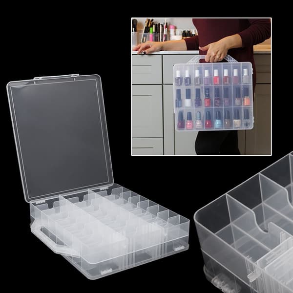 Pro 48 Gitter Neglelak Holder Display Container Organizer Opbevaringsboks til Ca