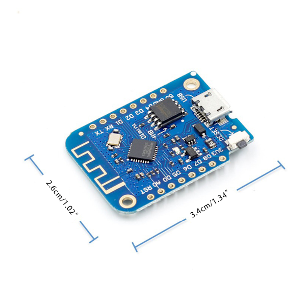 WeMos- D1-Mini V3.0 NodeMcu 4MB byte WIFI Internet Of Things Development Board Baserat ESP8266 för Arduino- Nodemcu Micro