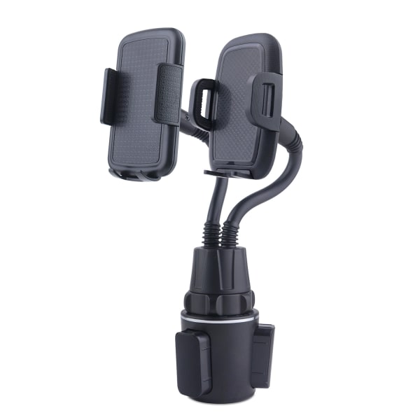 2-i-1 Fleksibel Svanhals Bil Kopp Dobbel Mobiltelefonholder Feste Stativ Vugge for 3,5-6,7\" Mobiltelefoner Smarttelefoner GPS