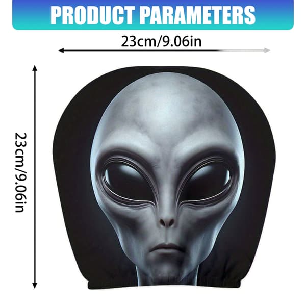 Bilbarnstolsöverdrag Alien Ansiktsuttryck Snabb Installation Nackstödsöverdrag