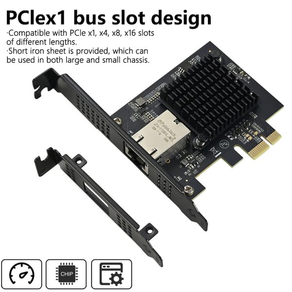 Høyytelses PCIe x1 til 10 Gigabit Ethernet-adapter for datastrømming