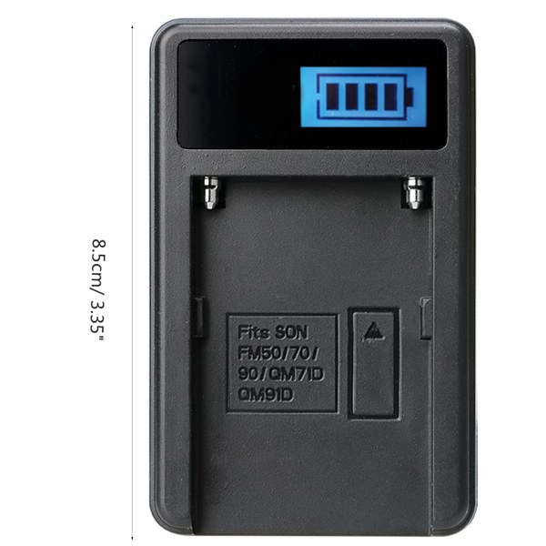 Bekväm NPF550 kamerabatteri LCD-mikro USB laddare för NPF550/F750/F960/F970, NPFM50/FM70/FM90 kameror Batterier