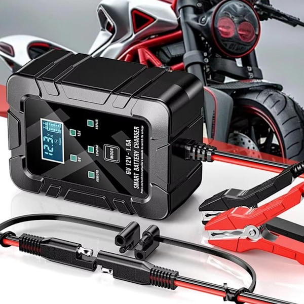 Automatisk 6V 12V Batterivedligeholder til Biler Motorcykler RV'er med Hurtig Opladning