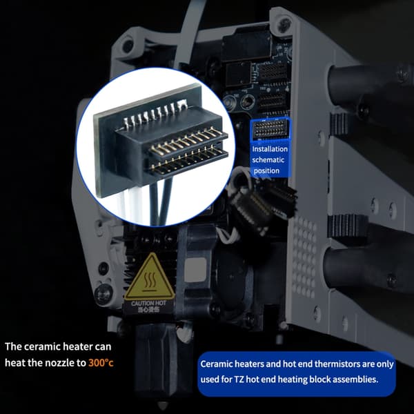 P1P P1S Termistor Hotend med Terminal 3D-skrivartillbehör