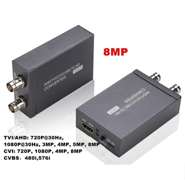 AHDs CVIs TVIs CVBS til HDMI-kompatible konvertere Adapter til video signal konvertering