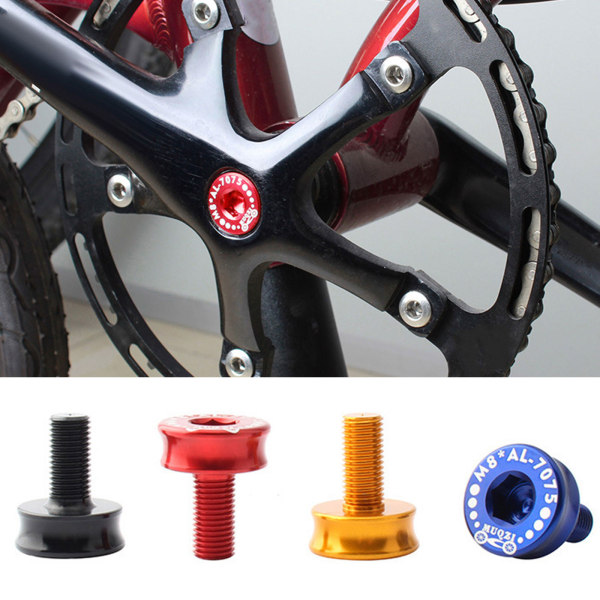 Cykel Bottenfäste Axel Vev Cykel 8 mm insex för Nyckelarm Skruvaxel Fästbultar Vev Aluminiumlegering Cykeldelar Black