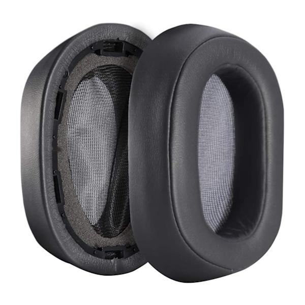Öronkuddar i läder för -Sony MDR-100ABN WH-H900N Headset Öronmuffar Memory Foam Skydd Hörlurskuddar