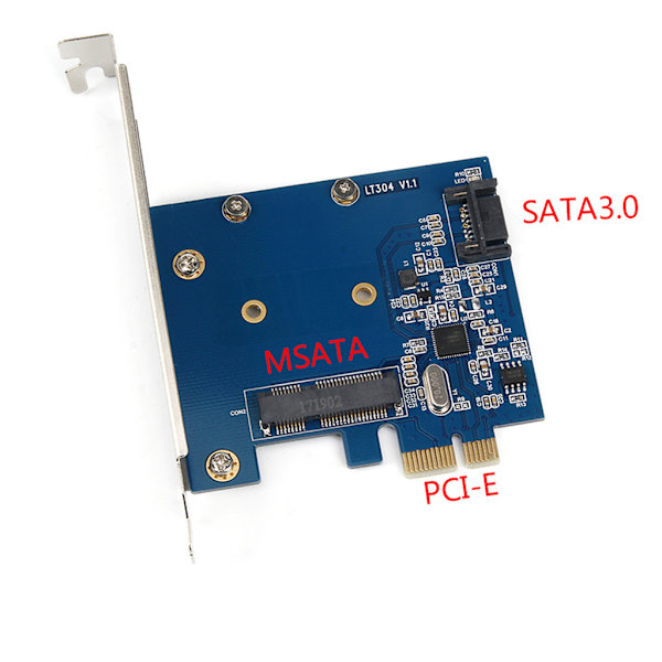 PCIe SATA MSATA SSD Adapter SATA 3.0 Controller Udvidelseskort til stationær PC
