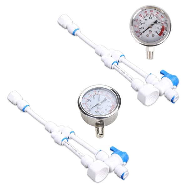 2 i 1 professionel vandrenser hane rør trykmåler testmåler 0-1,6 MPA anti-vibration