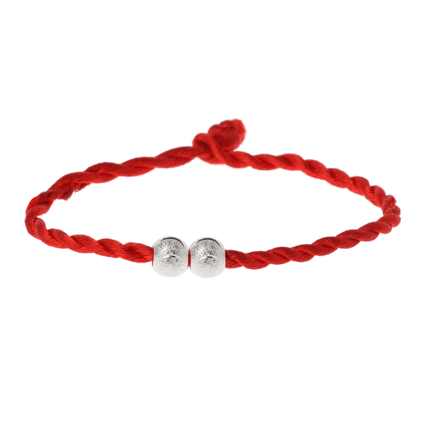 Handgjorda 1/5 överföringspärlor Röd sträng Lucky Armband Tiger Year Red Rep Smycken för män Kvinnor Familjer Vänner 1