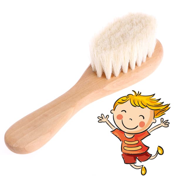 Trä Baby Säkerhetskam Ull H Borste Vård Barn Massage Baby Kit Säkerhet