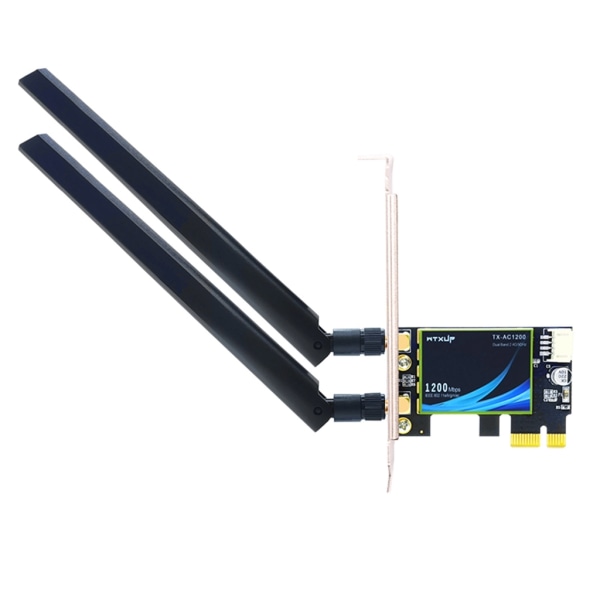 1200 Mbps Dual-band trådlöst WiFi-kort 802.11ac Bluetooth-kompatibelt 4.0 PCI-E WiFi-adapter 2.4G-/5G-För stationär dator Bärbar dator