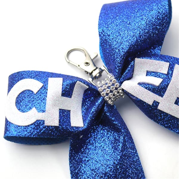Cheerleading Nøglering Sæt Mousserende Sløjfe Designs Tilbehør Til Holdånd black gold lettering