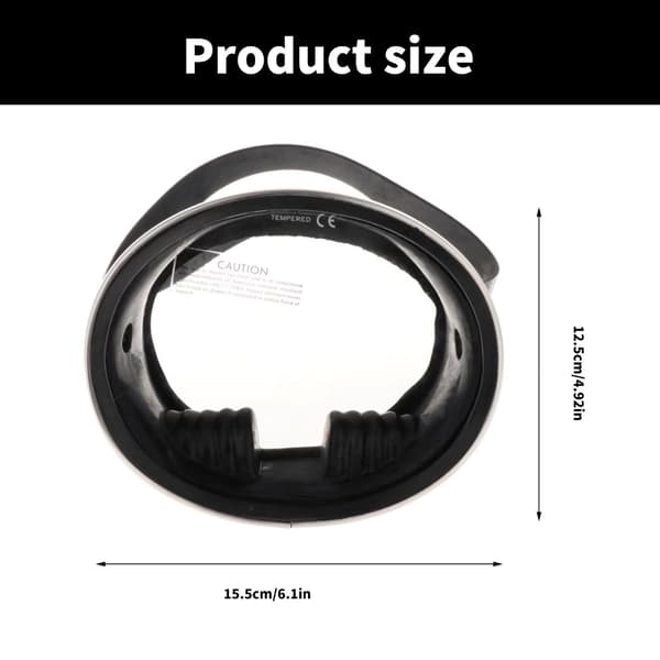 Professionell dykmask oval form klar panoramadykarglasögon