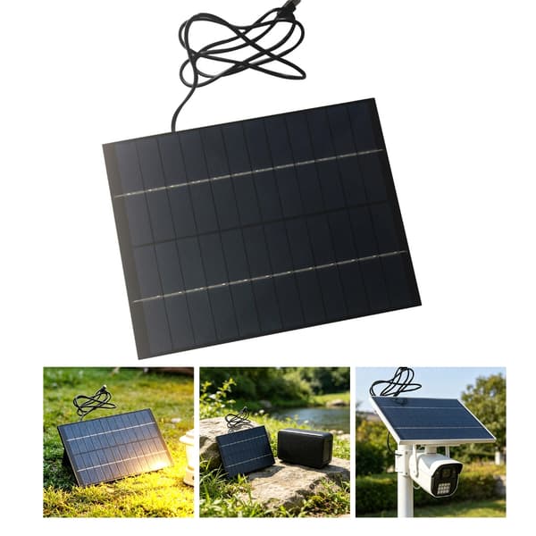 6W 12V solcellepanel for rask batterilading, solcelledrevet gatelys
