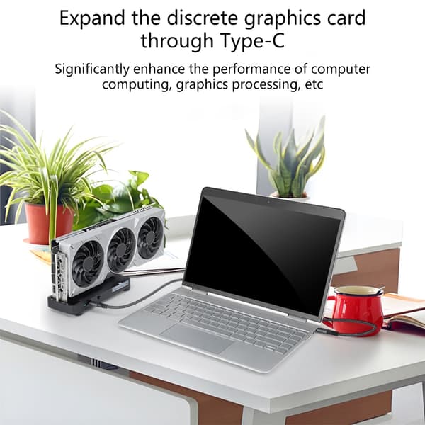 USB4.0 Typ C Extern GPU-docka med 40 Gbps Hastighet Stöder RTX3060 & GTX1060