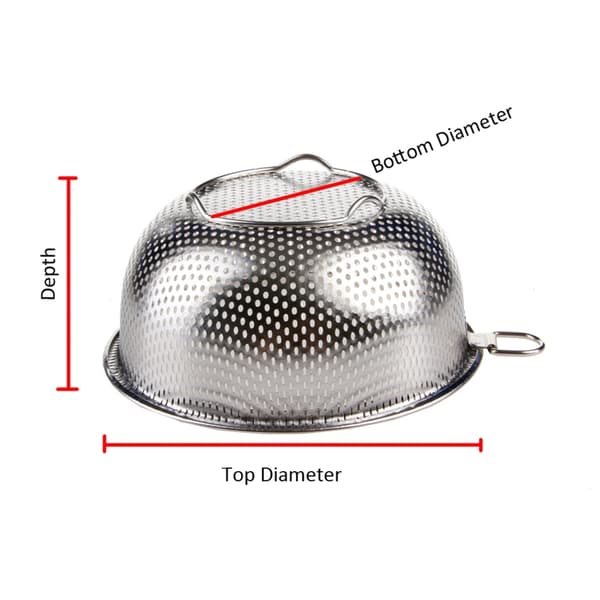 Rostfritt stål Kök Hål Tät Mesh Sifter Durkslag Sil Siktkorgar