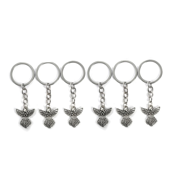 Skyddsängel nyckelringar Set med 30 metall zinklegering för Creative Mini för nyckel Ch