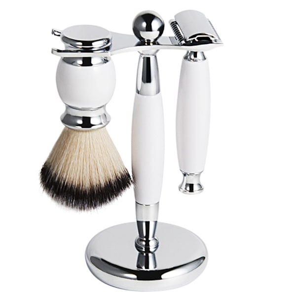 Män Manuell Raksats Skäggrengöringsborste Rakapparat för Razor Stand Grooming Tool D