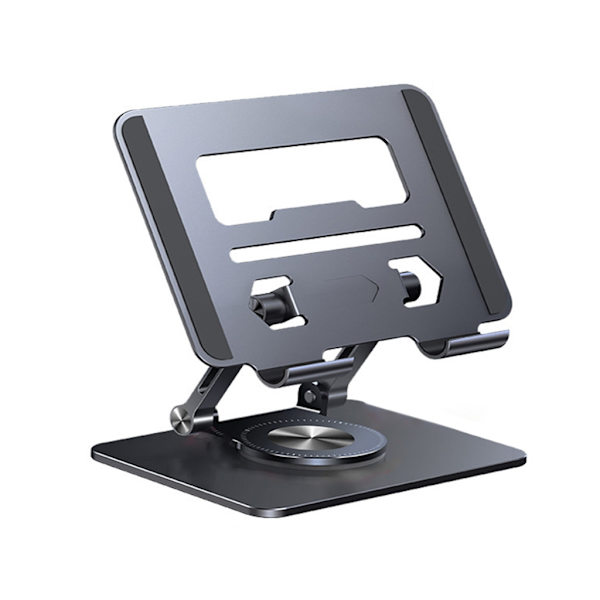 Laptopstativ 360° Roterbart Aluminium Legering Nettbrett Pad Kjøleholder Sammenleggbar Radiator Bærbar for 4-12.9 tommer