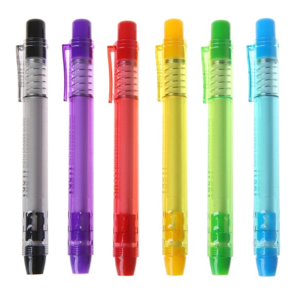 til Creative Press Type Pen Form Viskelæder Skrivning Tegning Blyant Sletning Student Sc