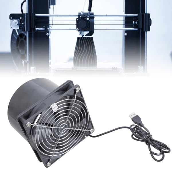 Kompakt 12 cm USB-avtrekksvifte for 3D-printerkabinett og DIY-lodderøyk