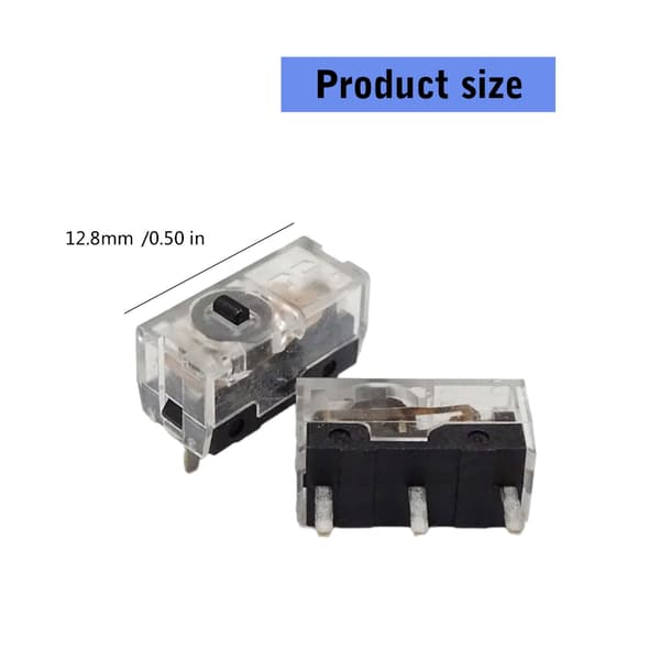 HotSwap Mus Mikrobrytare MicroButton 50 Miljoner Klick Grey transparent
