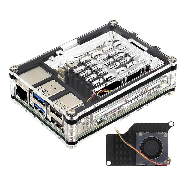 Elegant Cover Case Aktiv Køleventilator Til RPI 5 Single Board Computere C