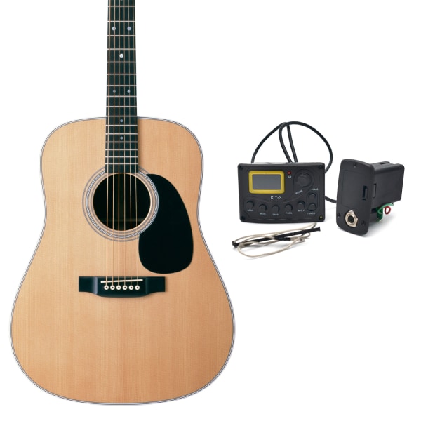 Gitarr Pickup Piezo Pickup 4 Band Preamp EQ Equalizer Piezo Digital Tuner  Pickup med LCD-skärm för akustisk gitarr 1326 | Fyndiq