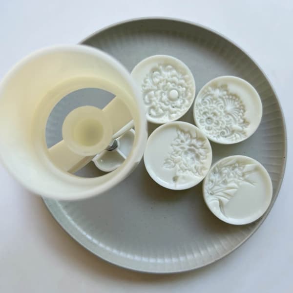 Mooncake Stämplar Mooncake Molds Blomform Köksbakning Gadget för mitten av hösten