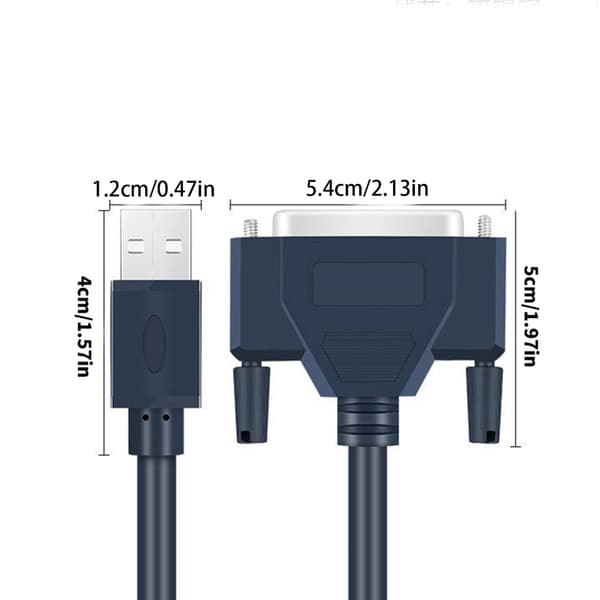 USB 2.0 til 25-benet DB25 parallelportkabel 1248 25-benet parallelprinter