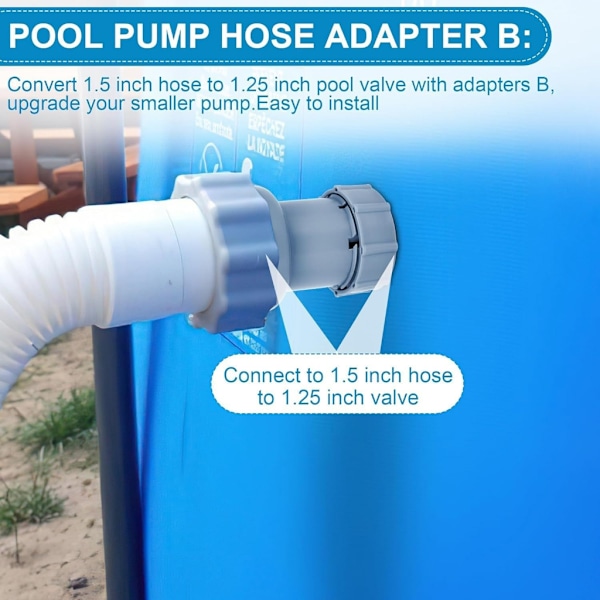 Multifunktionell Poolslangadapter Slangkoppling För 4572 Poolmodifieringar
