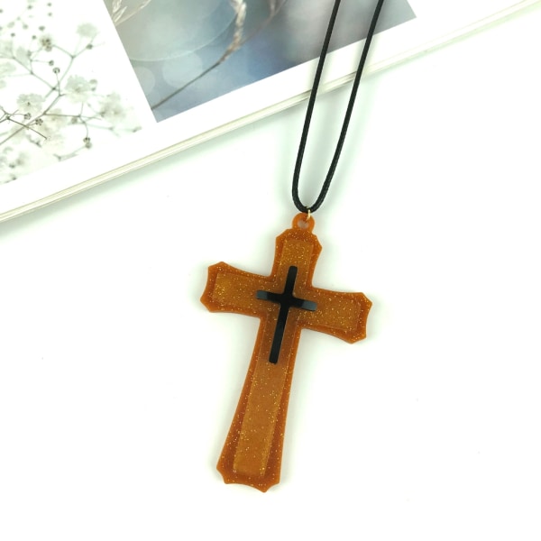 Cross Resin Form,Crucifix Form Epoxiharts Form för DIY-gjutning Nyckelring Halsband Hänge Smycketillverkning Blue