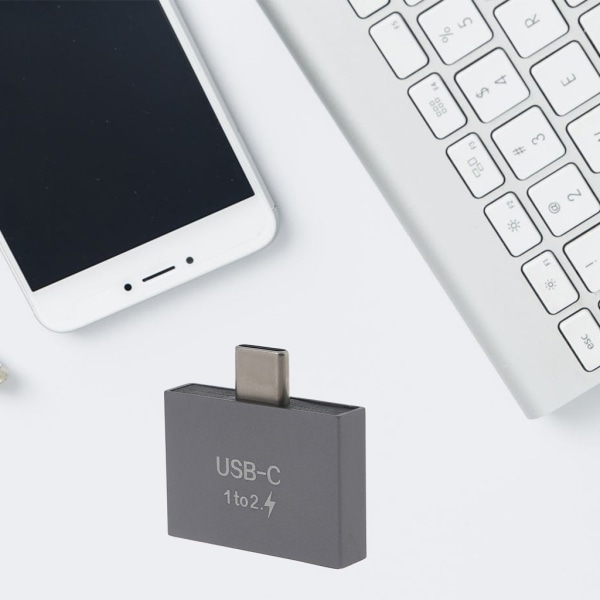 USB C Hane till Dual USB C Hona Splitter Convter Adapter Kontakt för USB C PD Laddare Powerbank Laptop Tillbehör