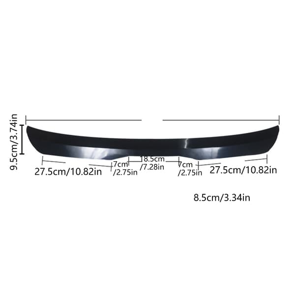 Intet værktøj nødvendigt ABS Auto Spoiler Strømlinet form Passer til de fleste biler SUV'er Lastbiler Carbon pattern