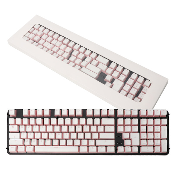 108 Tangenter Pudding Keycaps OEM Profil Dubbelgjuten PBT Bakgrundsbelysta Tangenter för Mekaniskt Gaming Tangentbord Cherry Mx Switch