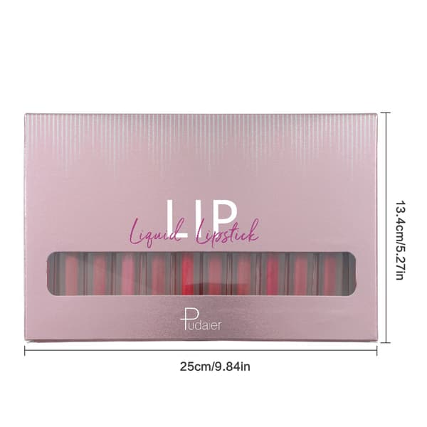Glitter Flytende Leppestift Langvarig Vanntett Lip Gloss Leppesminke