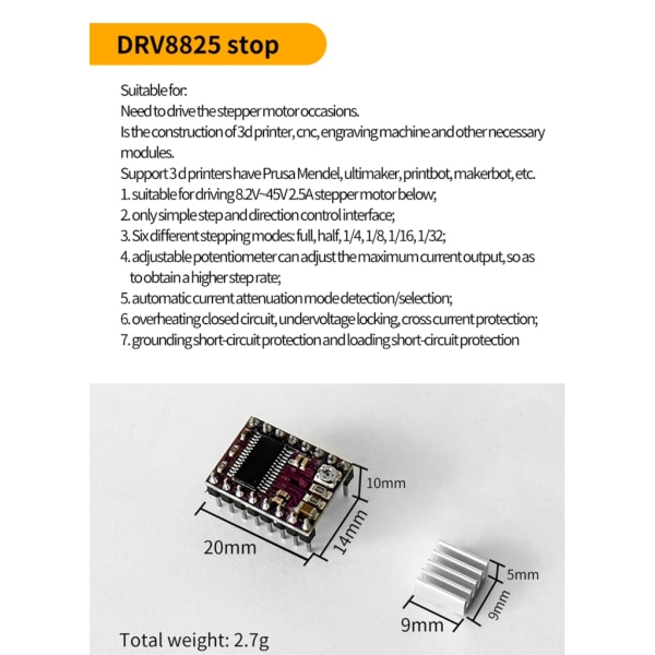 Professionell 3D-skrivare CNC-sats + R3-kort+RAMPS1.4 Mekanisk brytare- Ändstopp+DRV8825 Motordrivrutin+Nema 17-motor