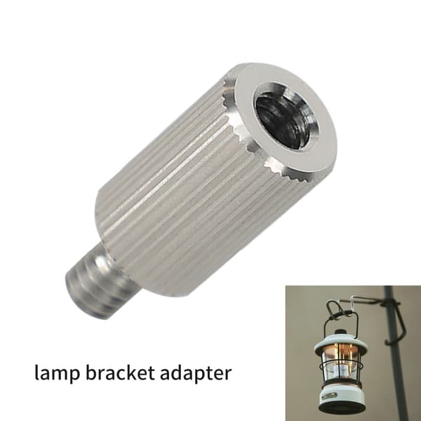 Camping Ljusfäste Adapter Rostfritt Stål Lampstativ Konverterare