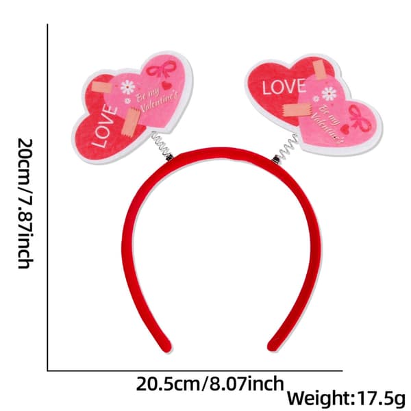 Stilig Hårbånd Valentinsdag Hodebånd for Fest Sceneopptredener Hodeplagg E