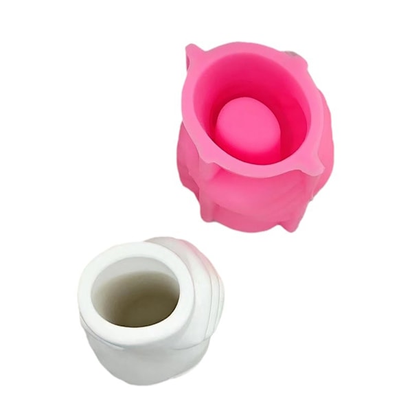 DIY Handgjord Vas Silikonform 3D Planter Cement Gipsform Hartsblomkruka