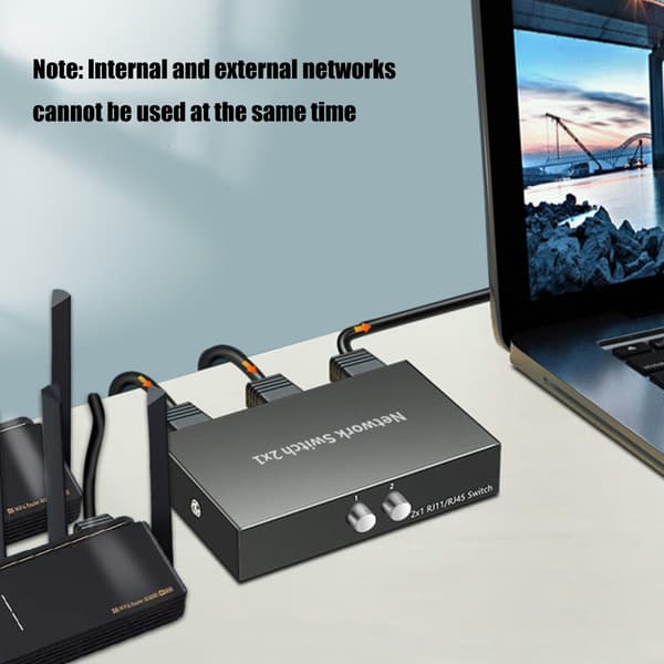 Netværk Switching 2 til 1 RJ45 Splitter Internet Extender RJ45 Konnektor