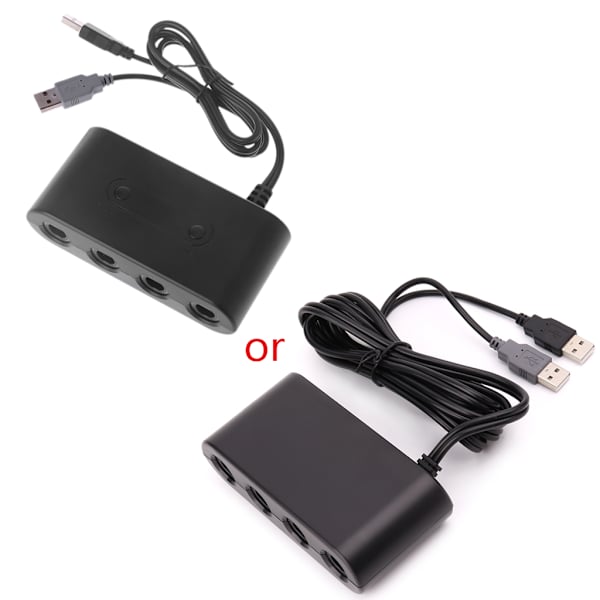 3 i 1 Spillkonverter for GameCube GC Kontroller USB Adapter for Gc til Wiiu PC Switch Spilltilbehør Svart