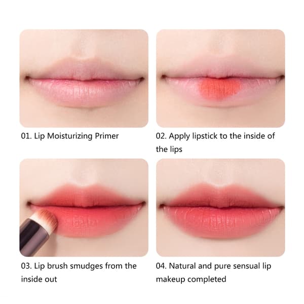 Bærbar læbebørste Concealer børster Læbestiftbørste Rejse læbe makeup børster