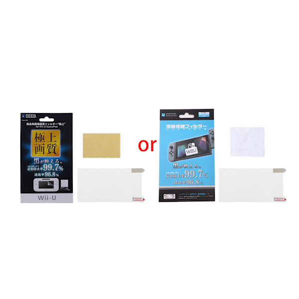 Clear Anti Scratch LCD- cover för Wii U Anti-glare Screen Guard Skyddsfilm för WiiU